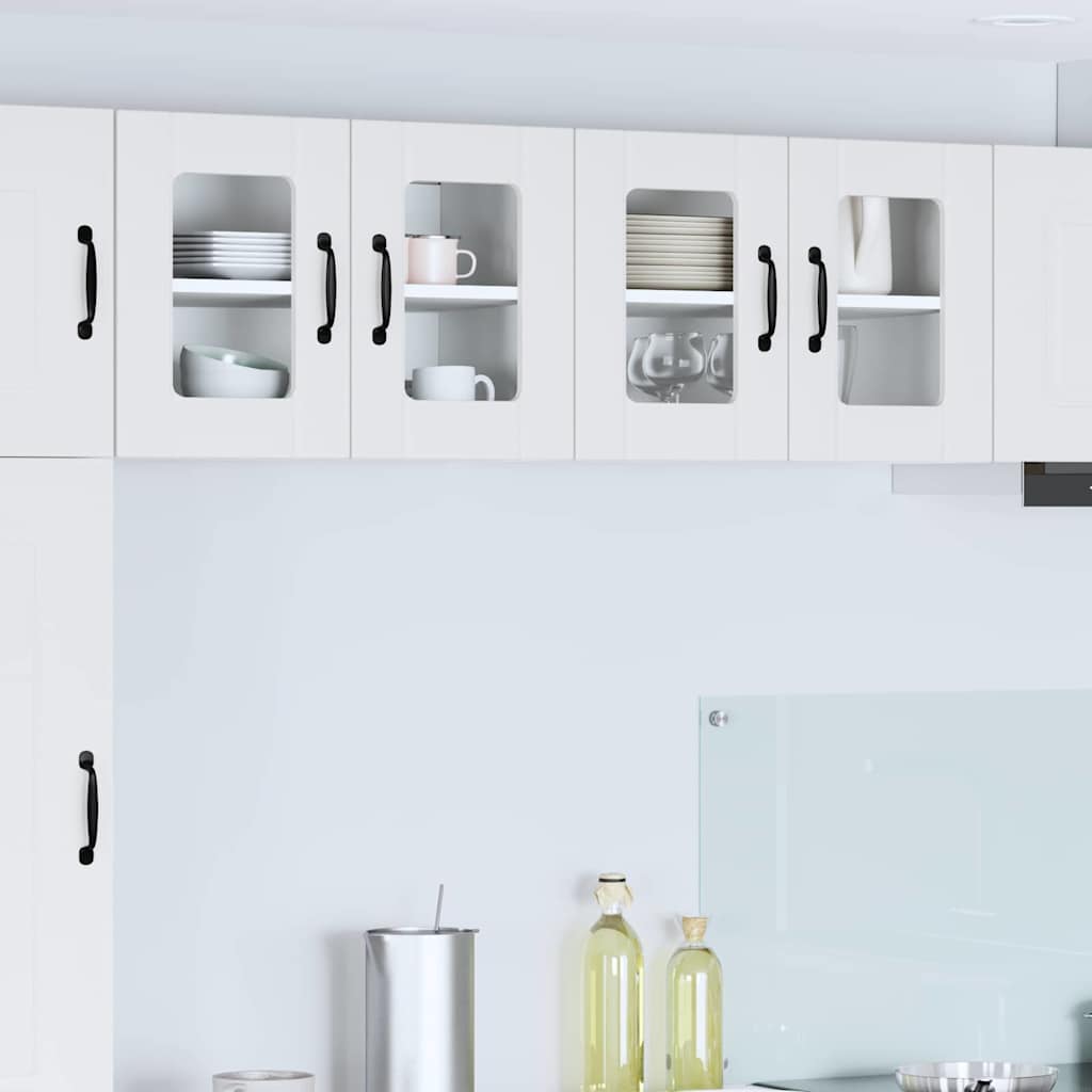 Zidni stakleni ormarić Lucca 2 pcs Bijela 60 x 31 x 40 cm