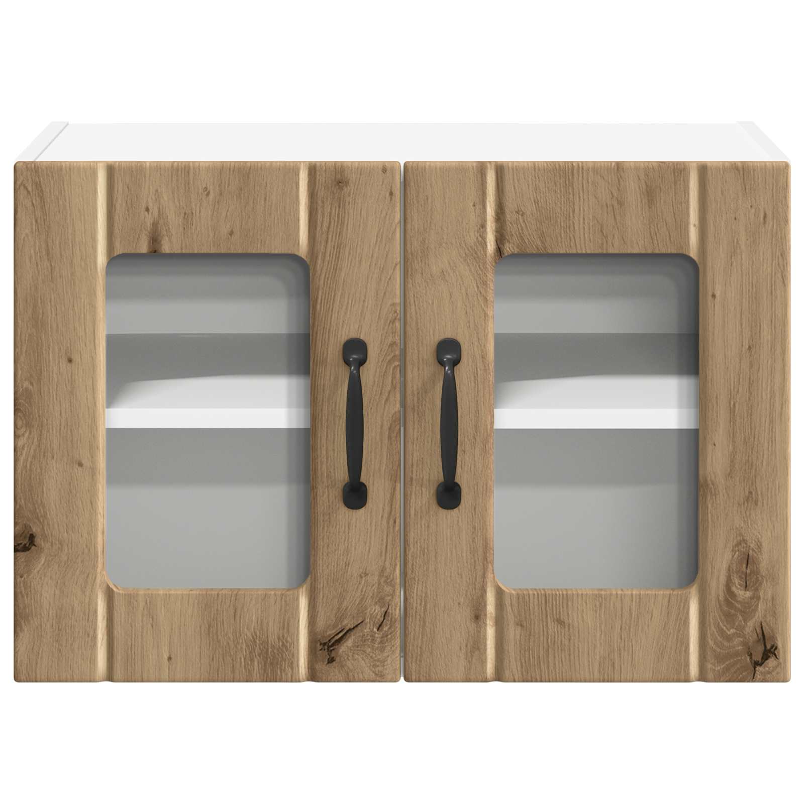 Zidni stakleni ormarić Lucca 2 pcs Hrast artisan