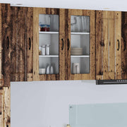 Zidni stakleni ormarić Lucca 2 pcs Staro drvo 40 x 31 x 80 cm