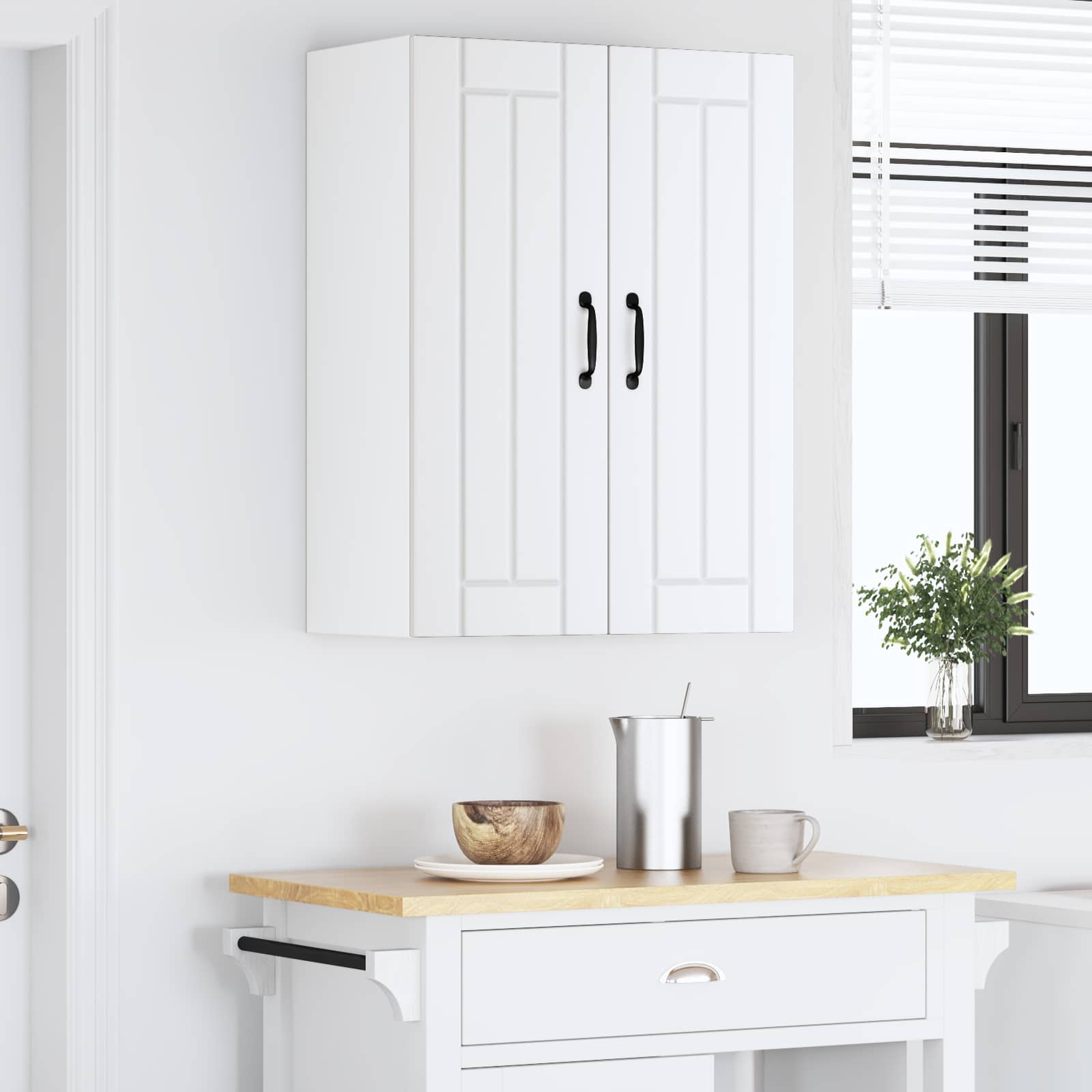 Ormar za Zid Lucca 2 pcs Bijela 30 x 31 x 80 cm