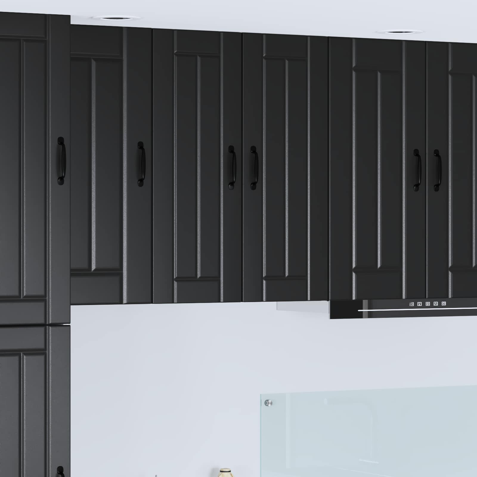 Ormar za Zid Lucca Crna 30 x 31 x 80 cm Konstruirano drvo