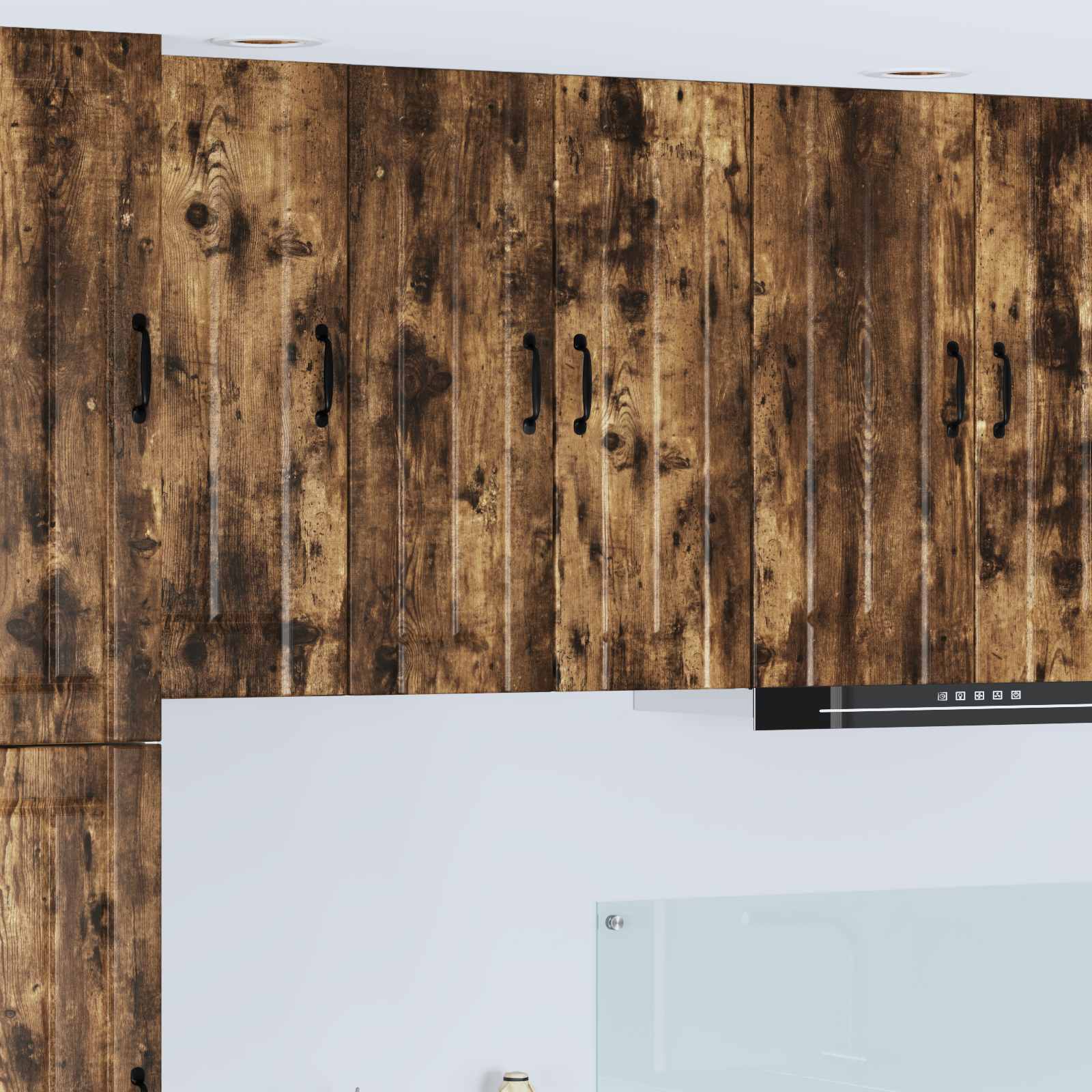 Ormar za Zid Lucca 2 pcs Dimljeni hrast 30 x 31 x 80 cm
