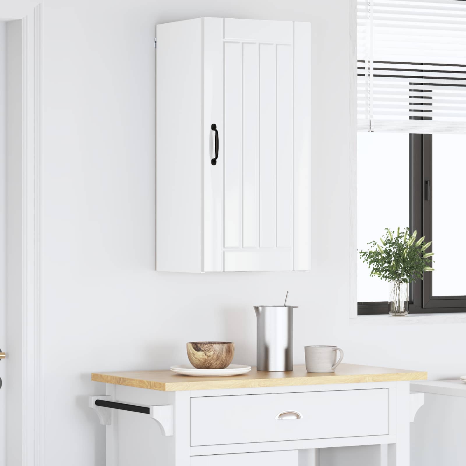 Ormar za Zid Lucca Bijela visokog sjaja 40 x 31 x 80 cm