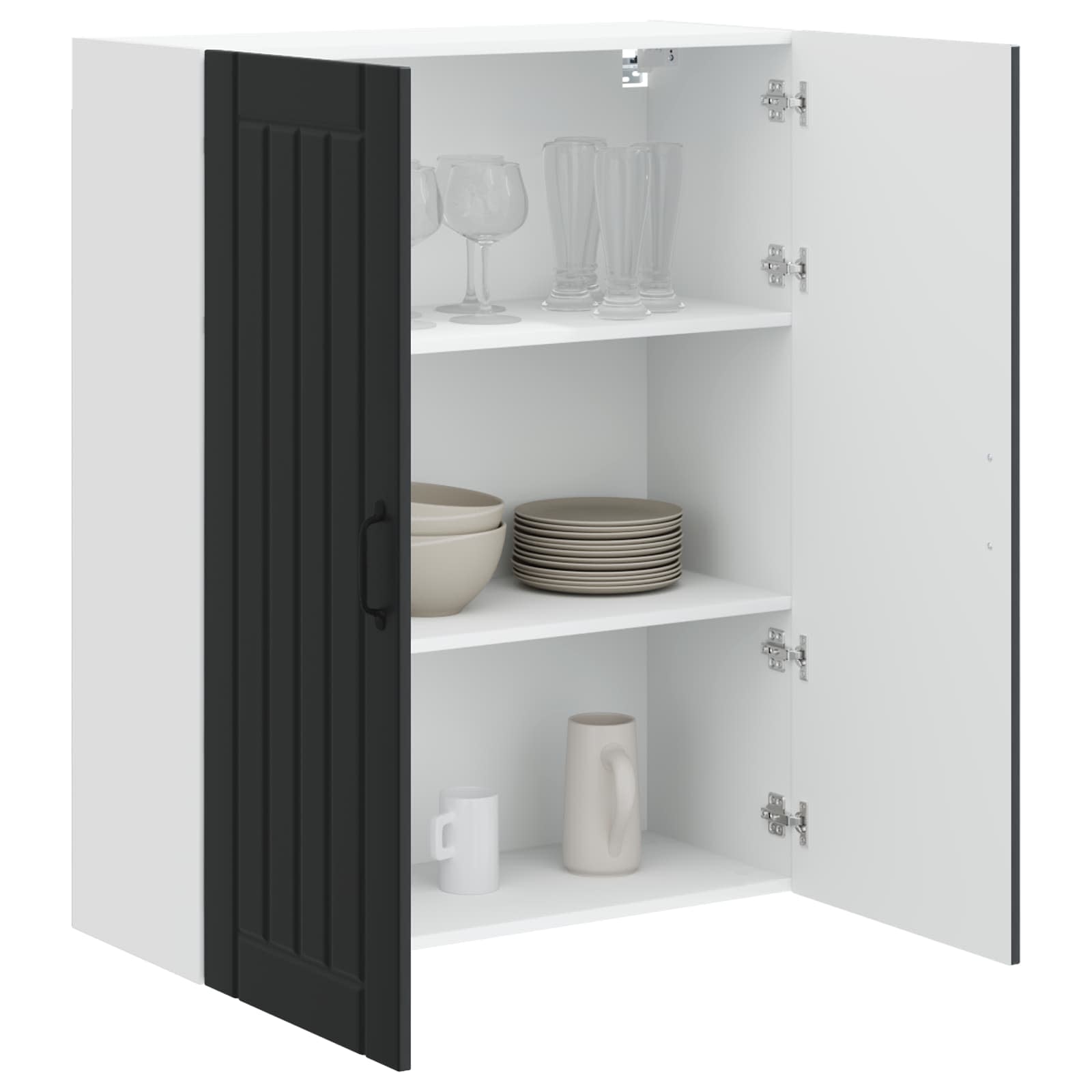 Ormar za Zid Lucca Crna 80 x 31 x 100 cm Konstruirano drvo
