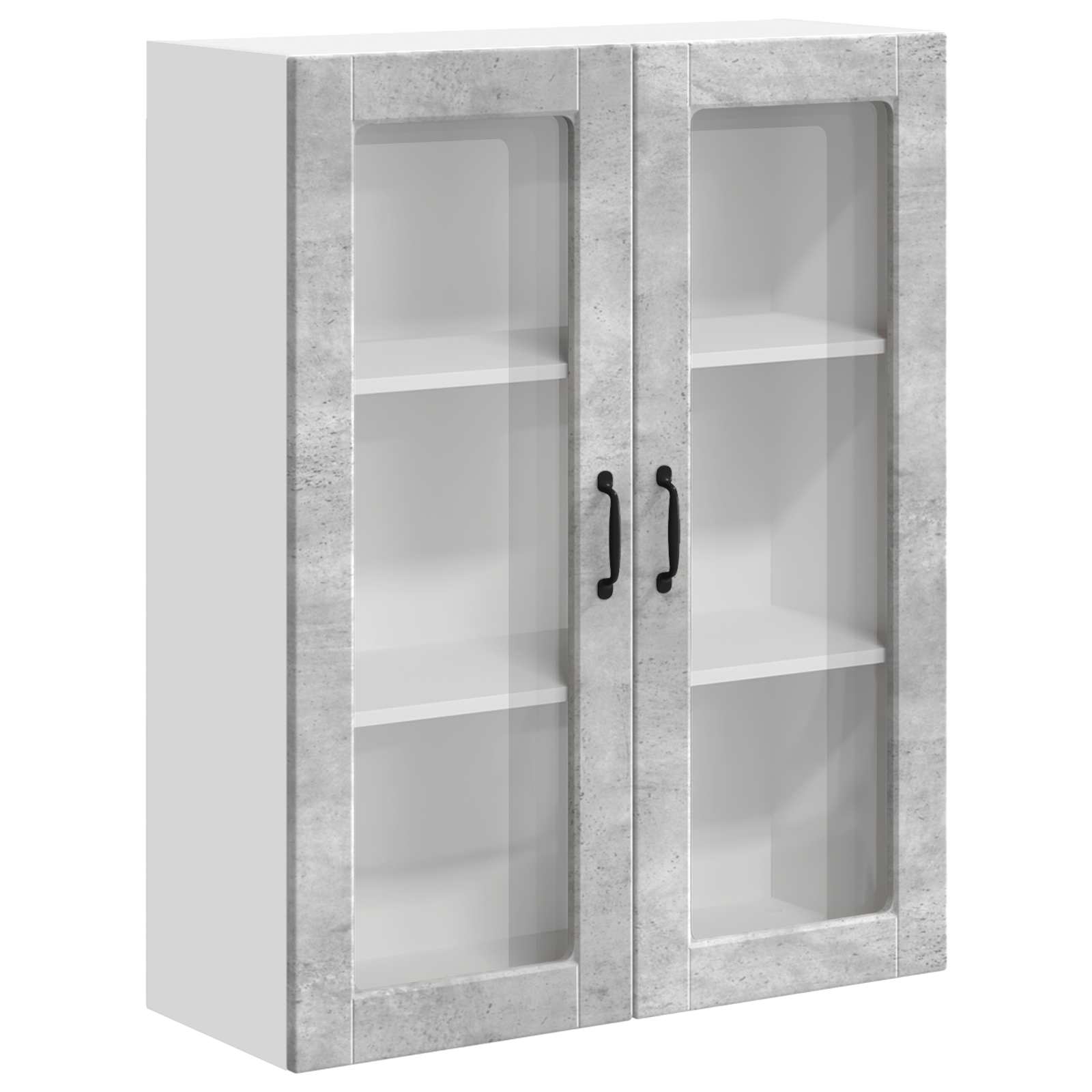 Zidni stakleni ormarić Lucca Betonska siva 80 x 31 x 100 cm