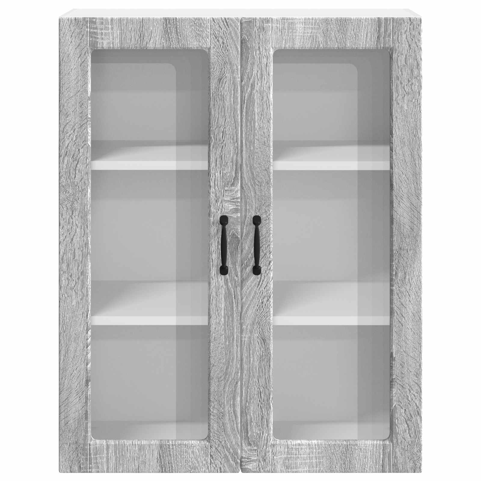Zidni stakleni ormarić Lucca Siva sonoma 80 x 31 x 100 cm