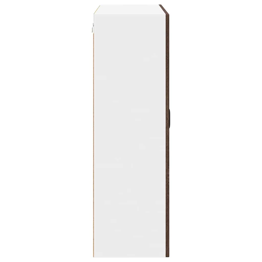 Zidni stakleni ormarić Lucca Smeđi hrast 80 x 31 x 100 cm