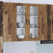 Zidni stakleni ormarić Lucca Staro drvo 80 x 31 x 100 cm