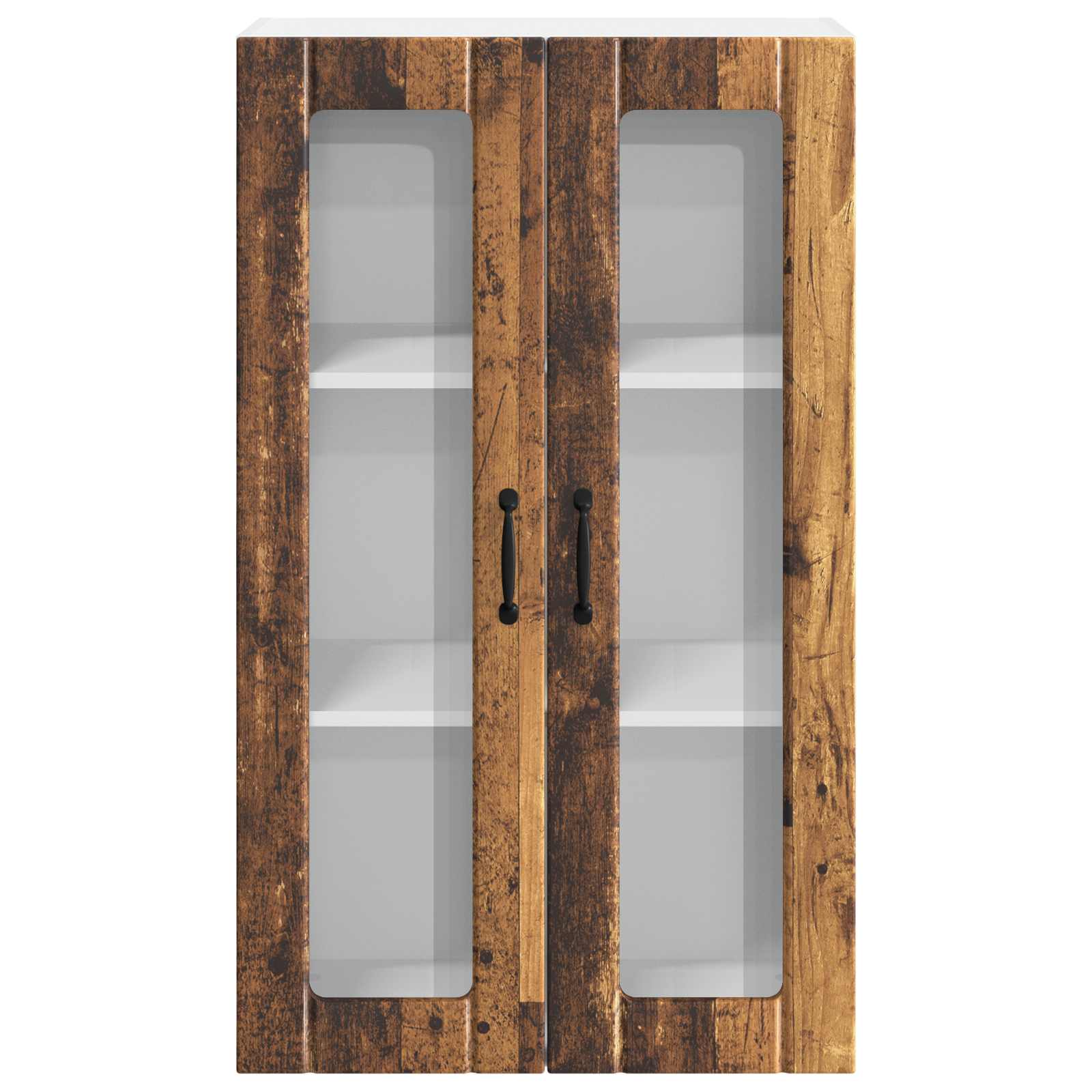 Zidni stakleni ormarić Lucca Staro drvo 60 x 31 x 100 cm
