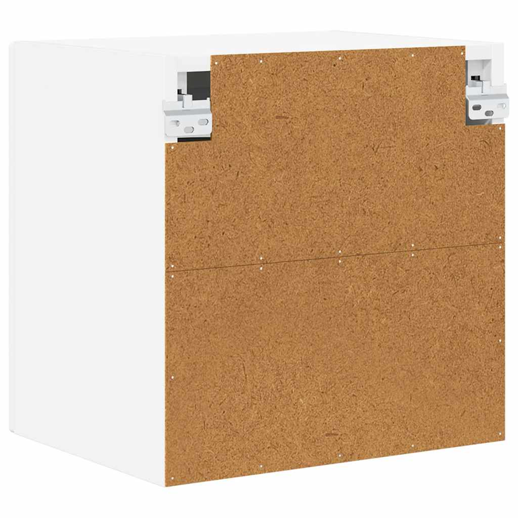 Zidni stakleni ormarić 2 pcs Bijelo 40 x 31 x 40 cm