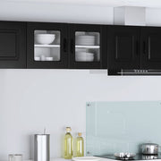 Zidni stakleni ormarić 2 pcs Crna 40 x 31 x 40 cm