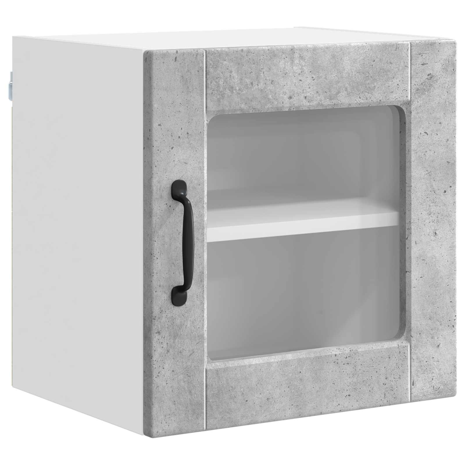 Zidni stakleni ormarić 2 pcs Betonski sivi 40 x 31 x 40 cm