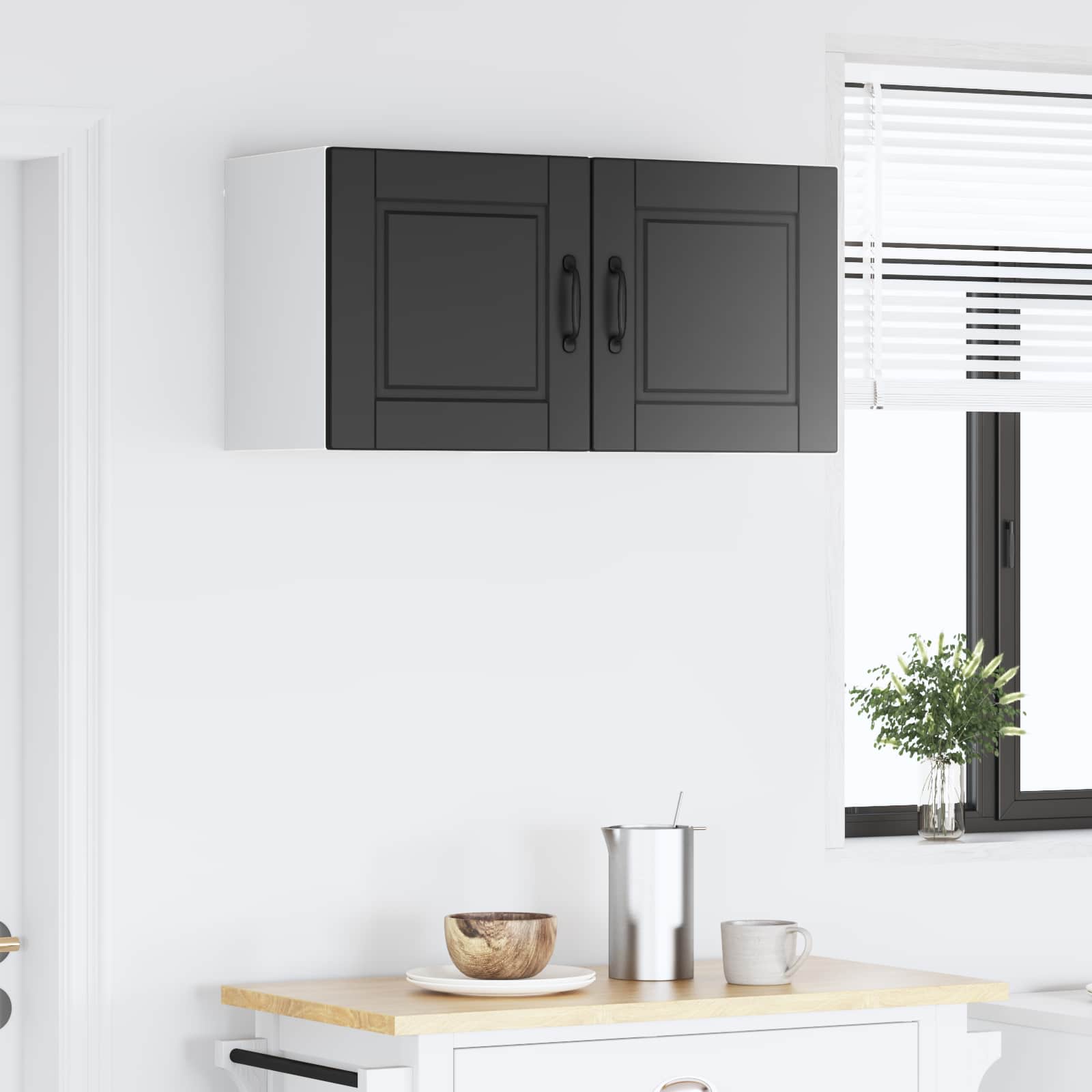 Ormar za Zid 2 pcs Crna 40 x 31 x 40 cm Konstruirano drvo