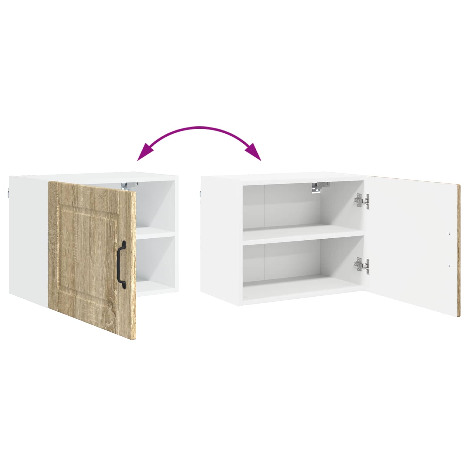 Ormar za Zid 2 pcs Sonoma hrast 50 x 31 x 40 cm