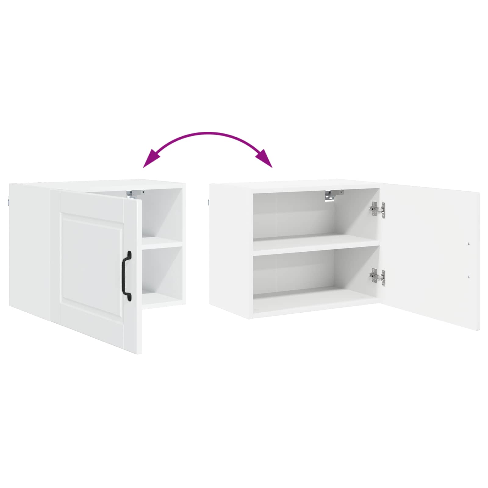 Ormar za Zid 2 pcs Visoki sjaj bijela 50 x 31 x 40 cm