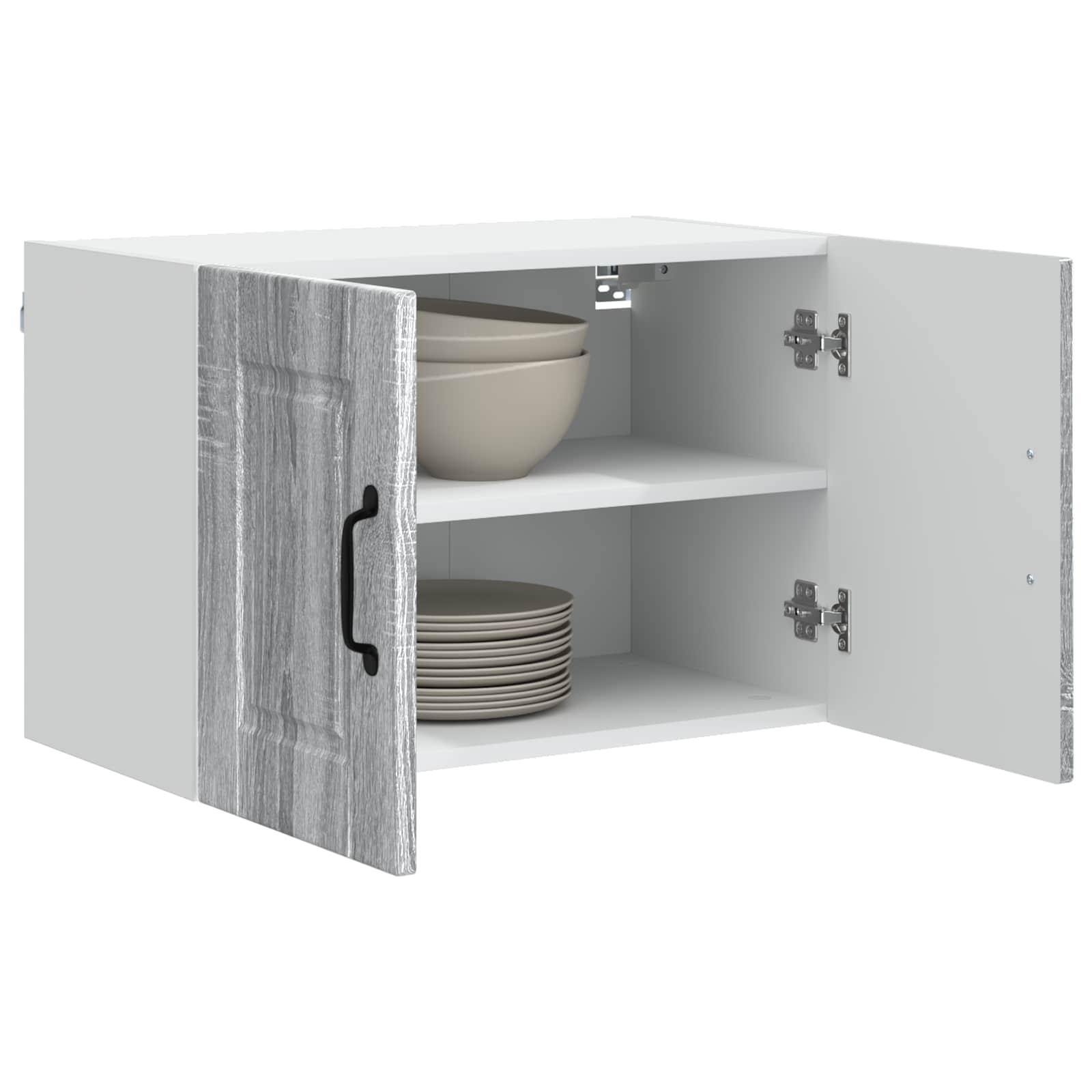 Ormar za Zid 2 pcs Siva Sonoma 60 x 31 x 40 cm