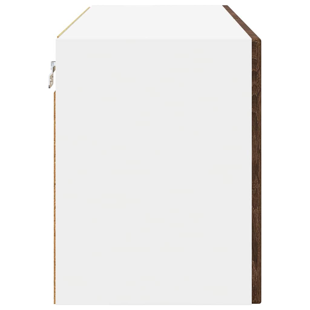 Zidni stakleni ormarić Smeđi hrast 80 x 31 x 40 cm