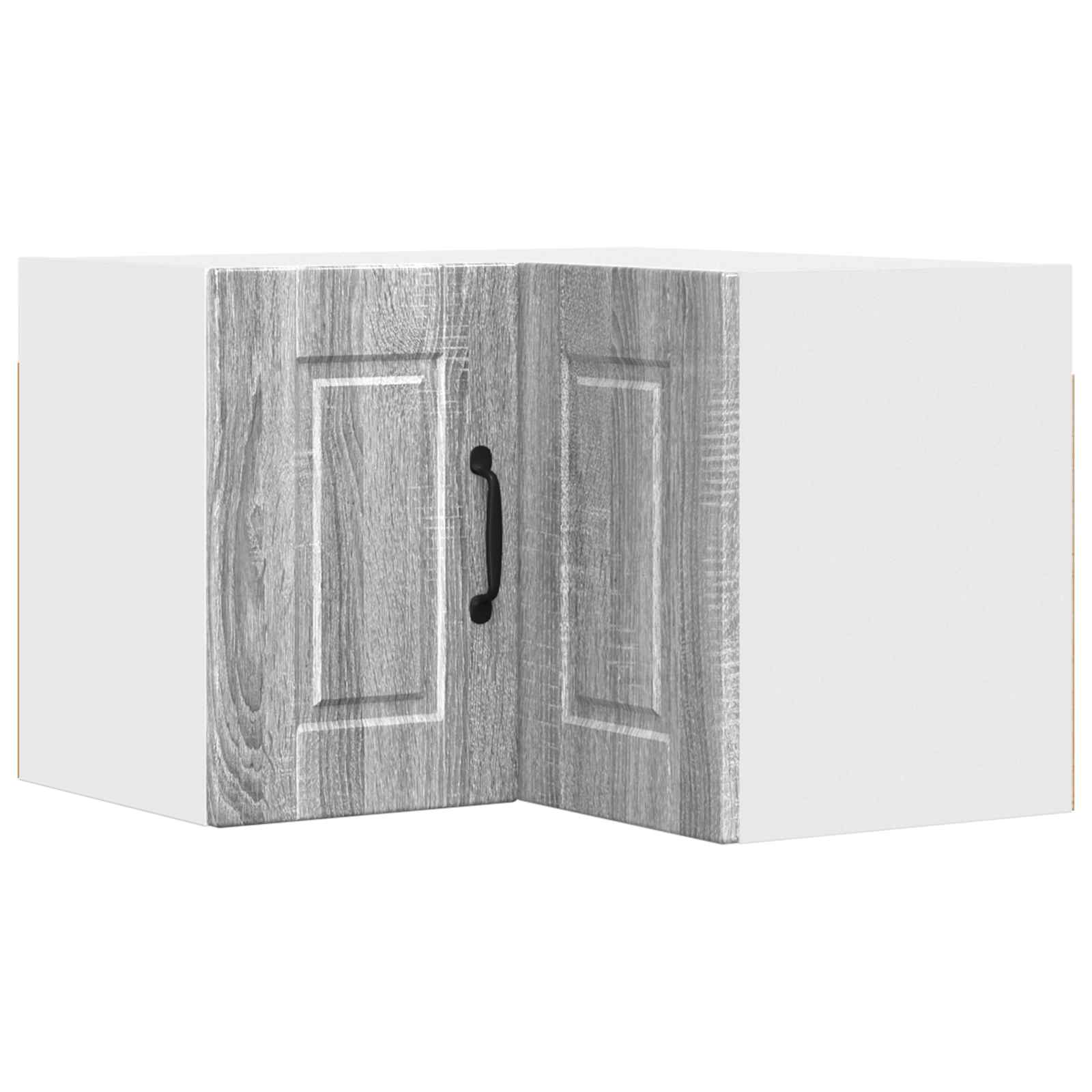 Zidni kutni ormar Siva Sonoma 57 x 57 x 40 cm Konstruirano drvo