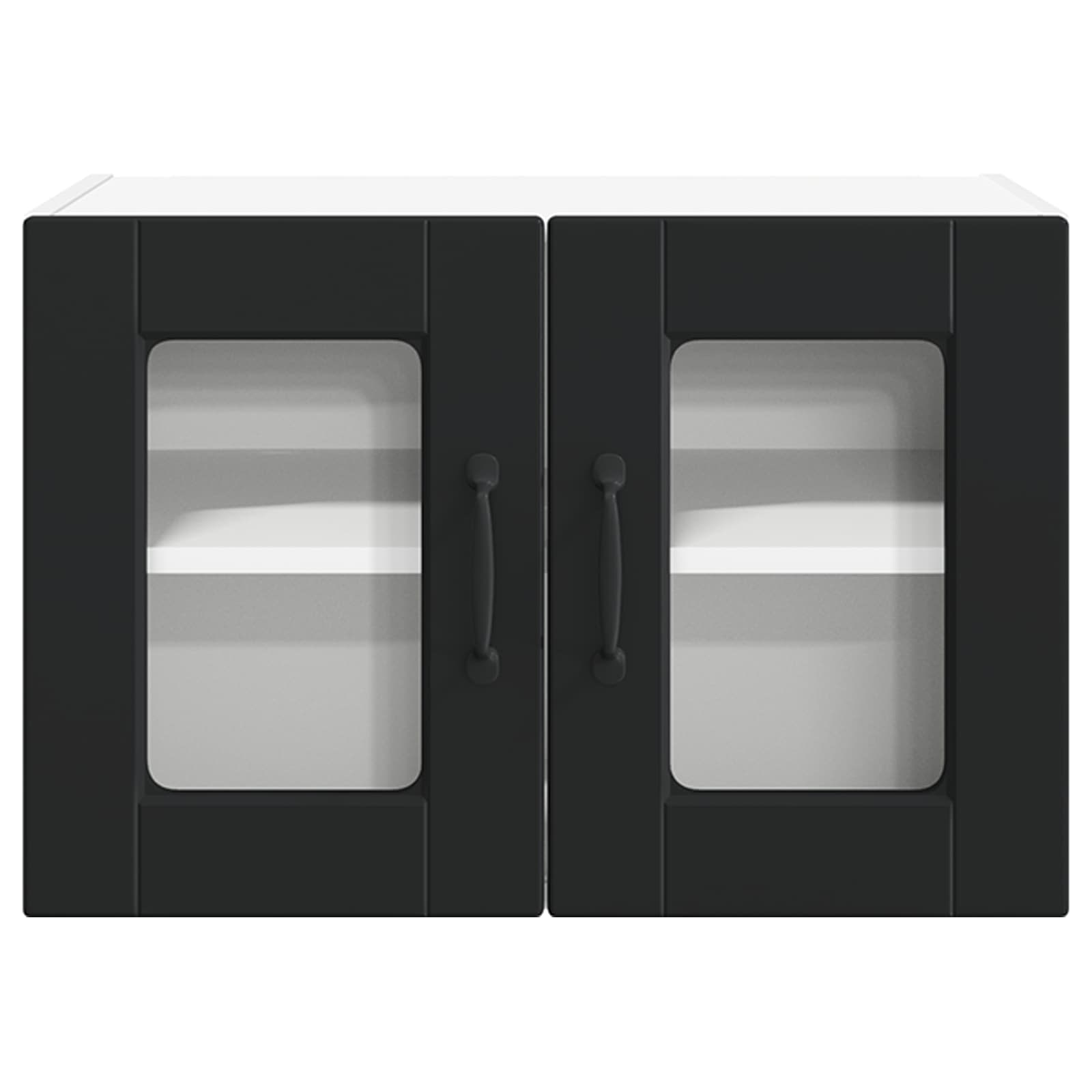 Zidni stakleni ormarić Crna 60 x 31 x 40 cm Konstruirano drvo