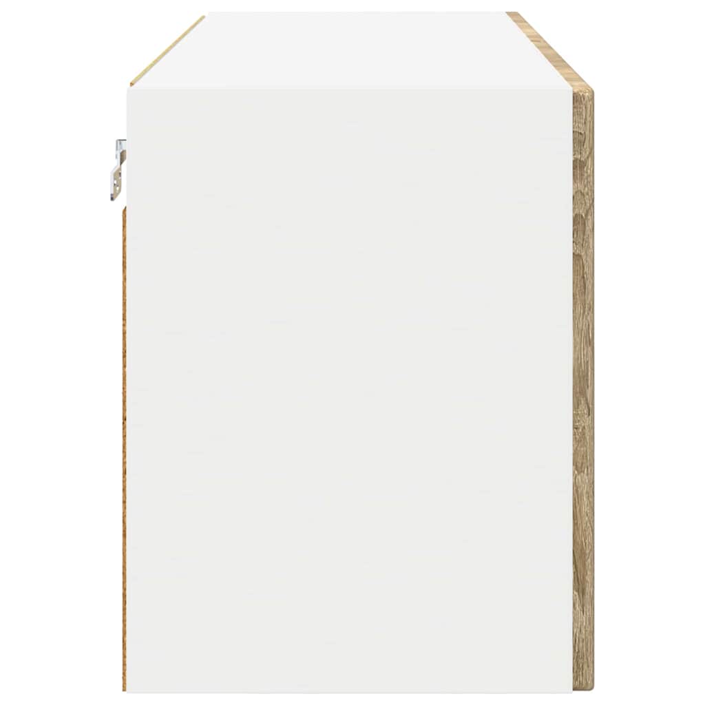 Zidni stakleni ormarić 2 pcs Sonoma hrast 60 x 31 x 40 cm