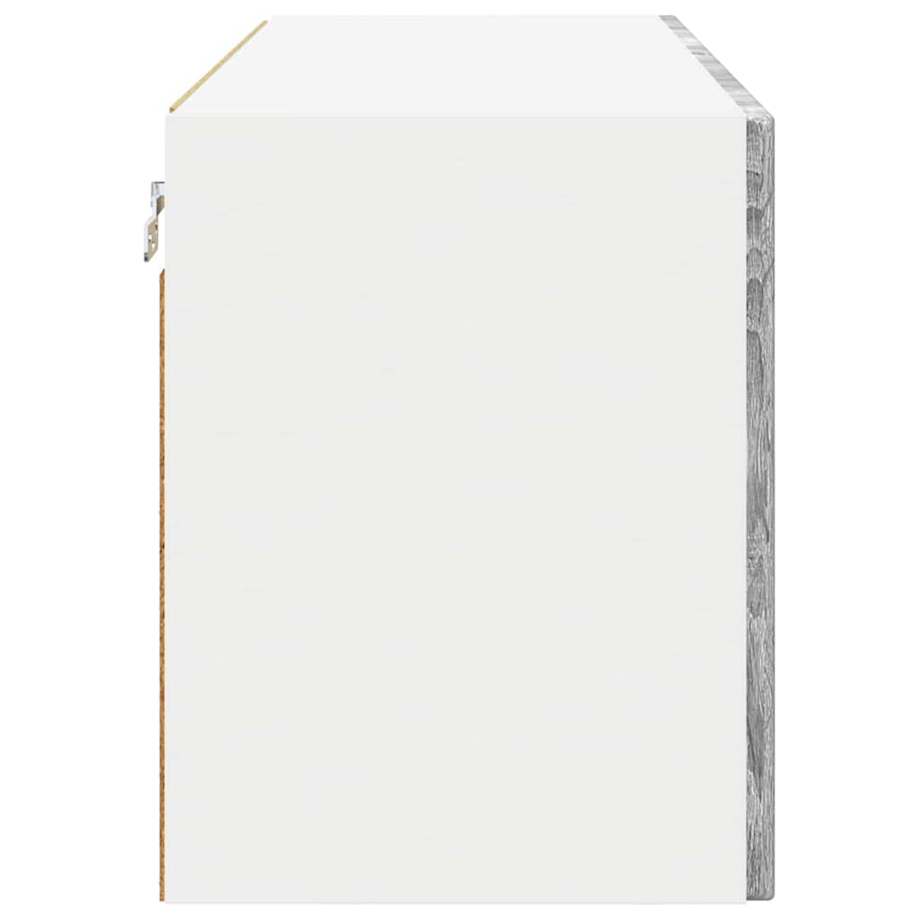 Zidni stakleni ormarić 2 pcs Siva Sonoma 60 x 31 x 40 cm