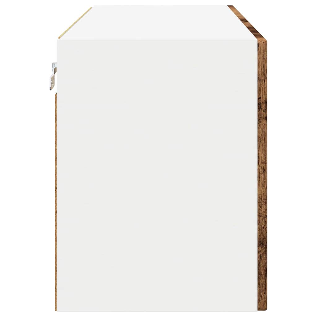Zidni stakleni ormarić 2 pcs Staro drvo 60 x 31 x 40 cm