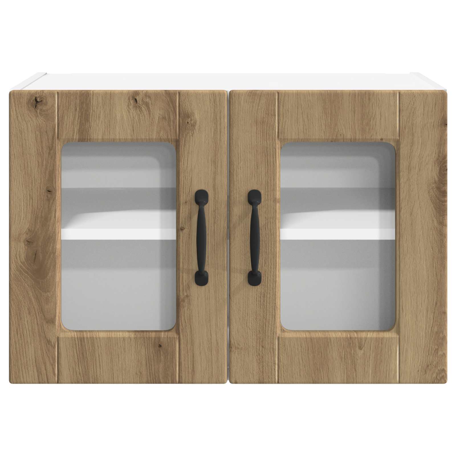 Zidni stakleni ormarić 2 pcs Umjetnički hrast 60 x 31 x 40 cm