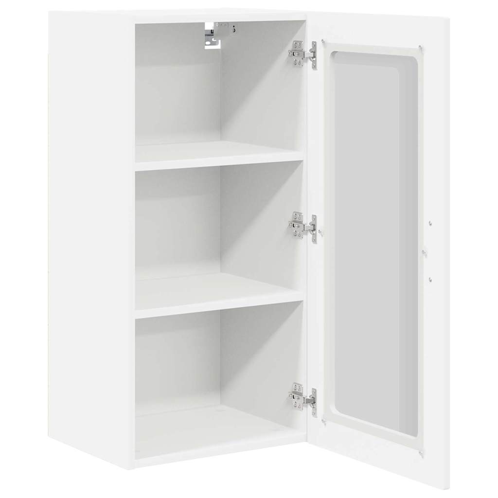 Zidni stakleni ormarić 2 pcs Bijelo 40 x 31 x 80 cm