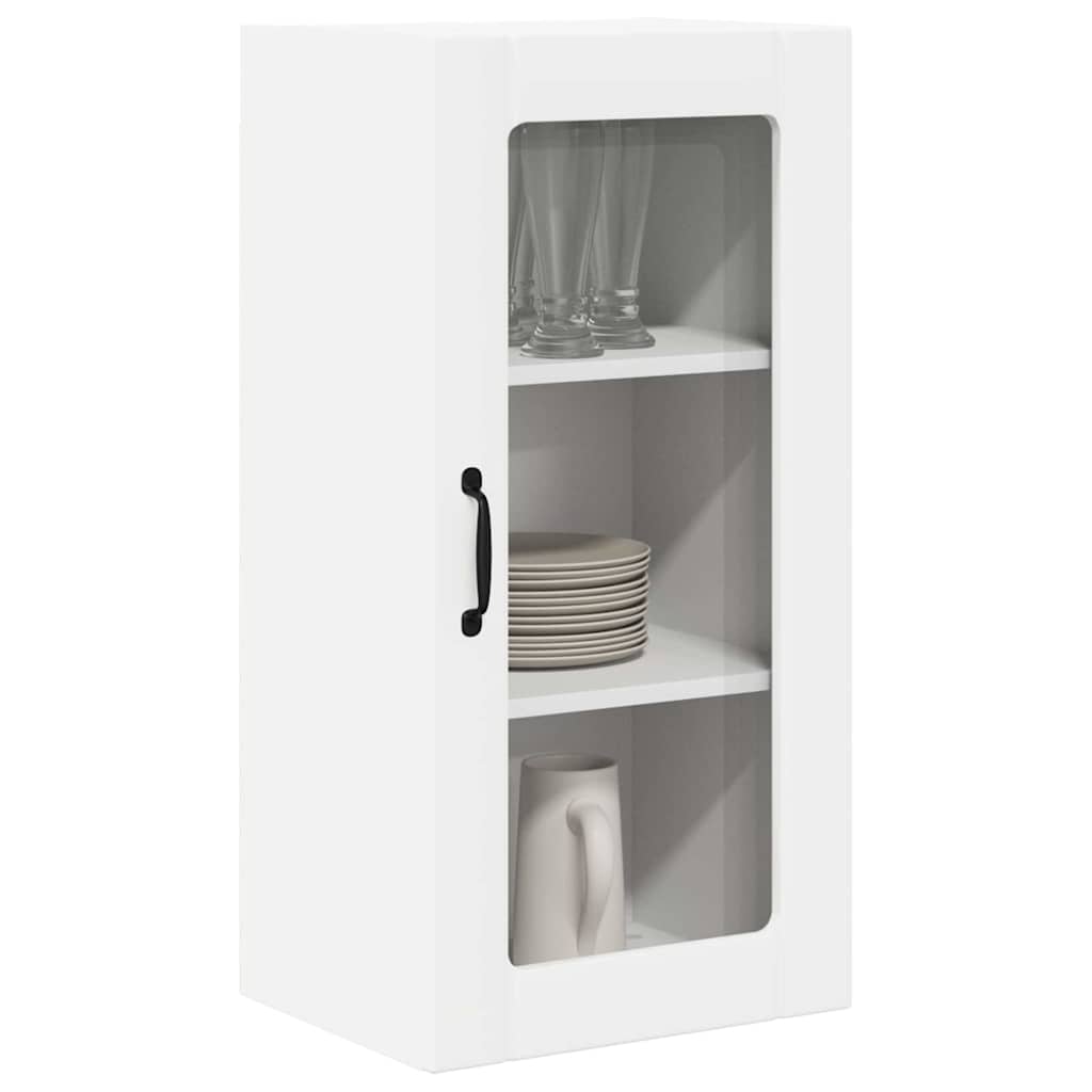 Zidni stakleni ormarić 2 pcs Bijelo 40 x 31 x 80 cm