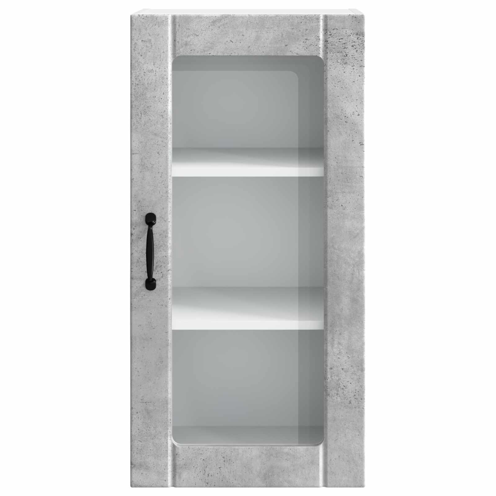 Zidni stakleni ormarić 2 pcs Betonski sivi 40 x 31 x 80 cm