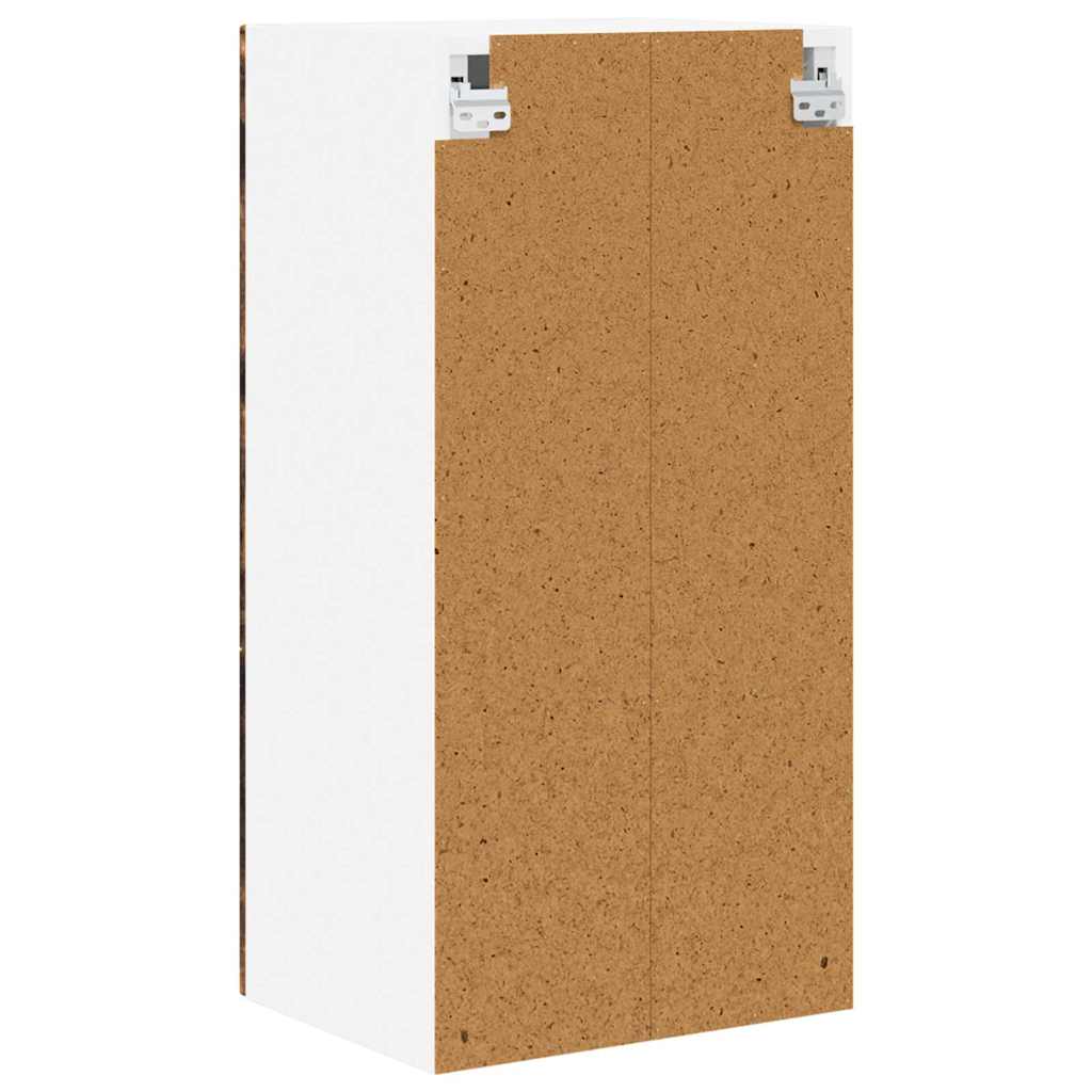 Zidni stakleni ormarić 2 pcs Dimljeni hrast 40 x 31 x 80 cm