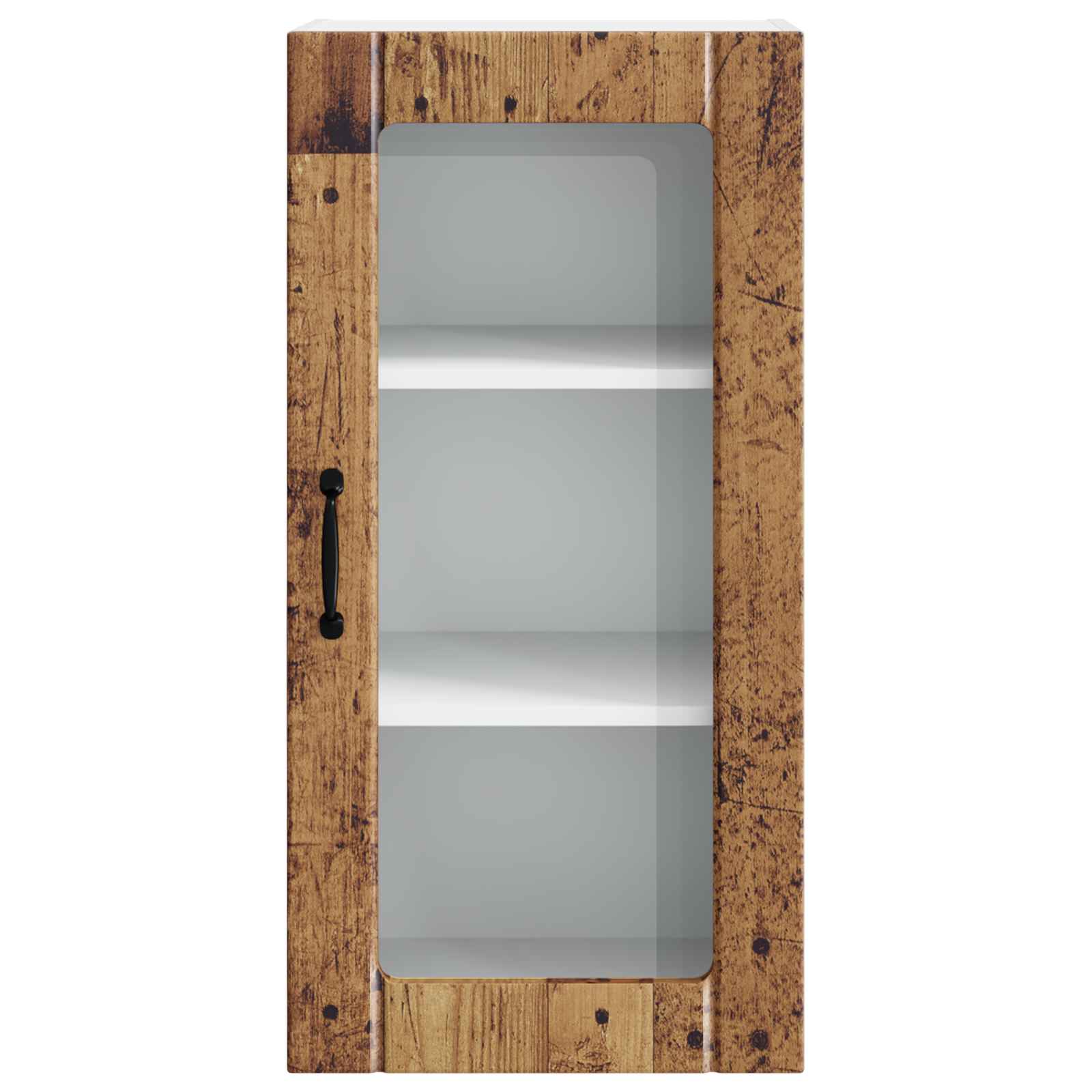 Zidni stakleni ormarić 2 pcs Staro drvo 40 x 31 x 80 cm