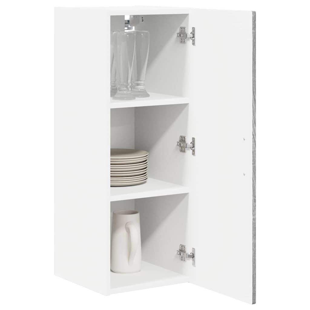 Ormar za Zid Siva Sonoma 30 x 31 x 80 cm Konstruirano drvo