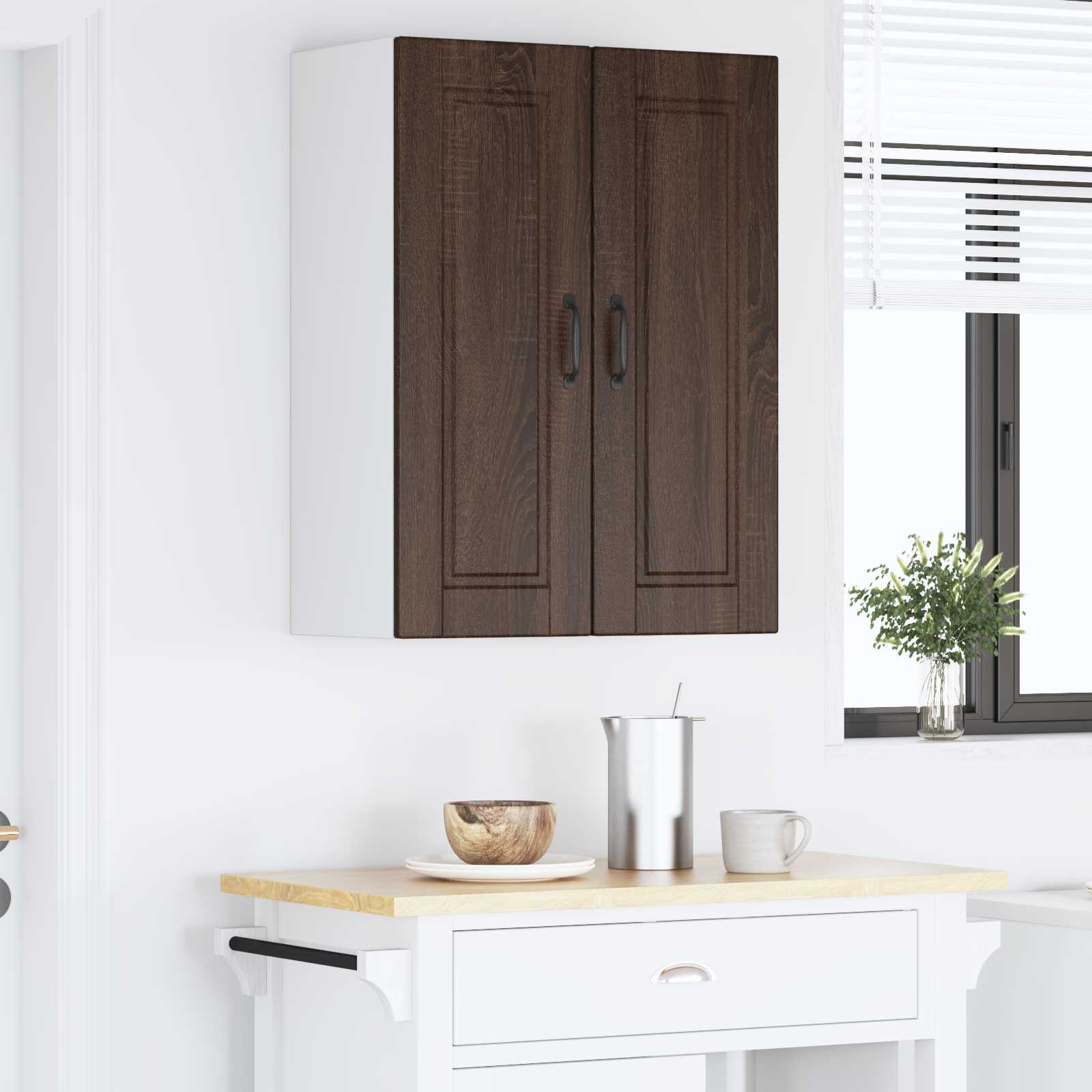 Ormar za Zid 2 pcs Smeđi hrast 30 x 31 x 80 cm