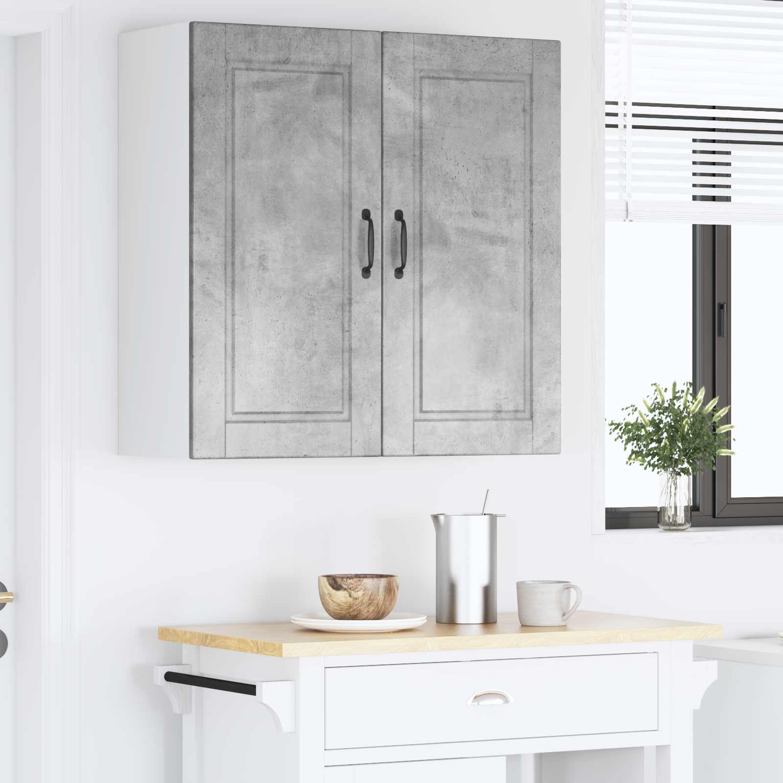 Ormar za Zid Betonski sivi 80 x 31 x 80 cm Konstruirano drvo