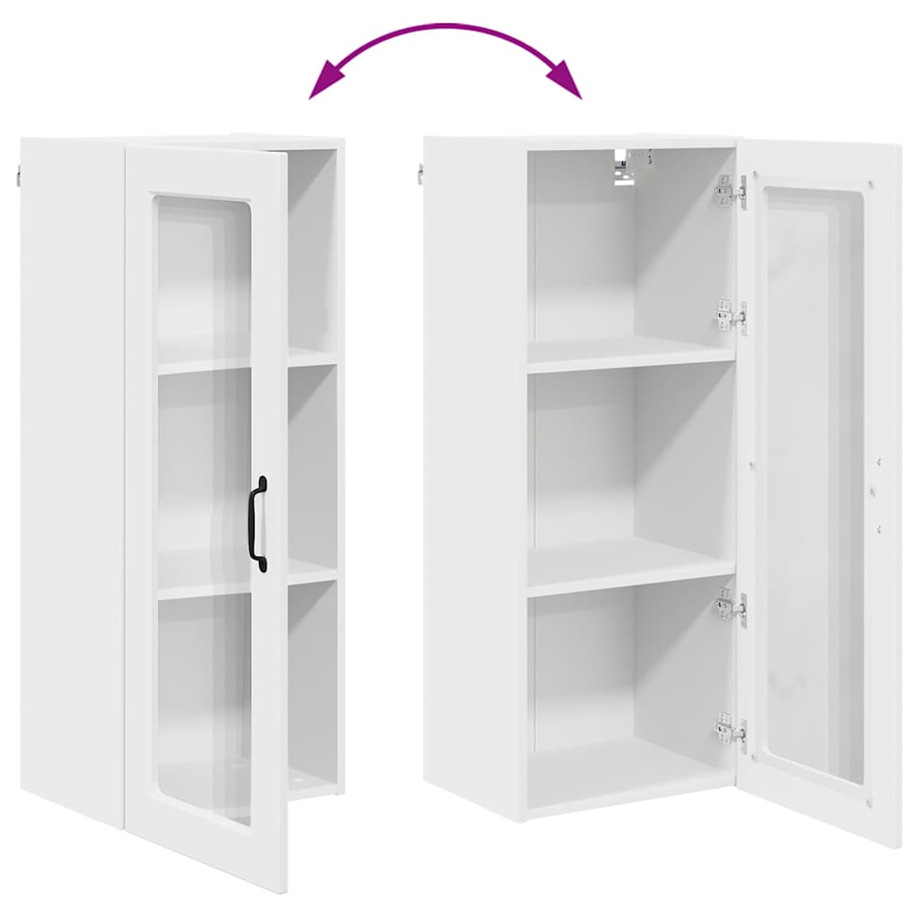 Zidni stakleni ormarić Bijelo 40 x 31 x 100 cm