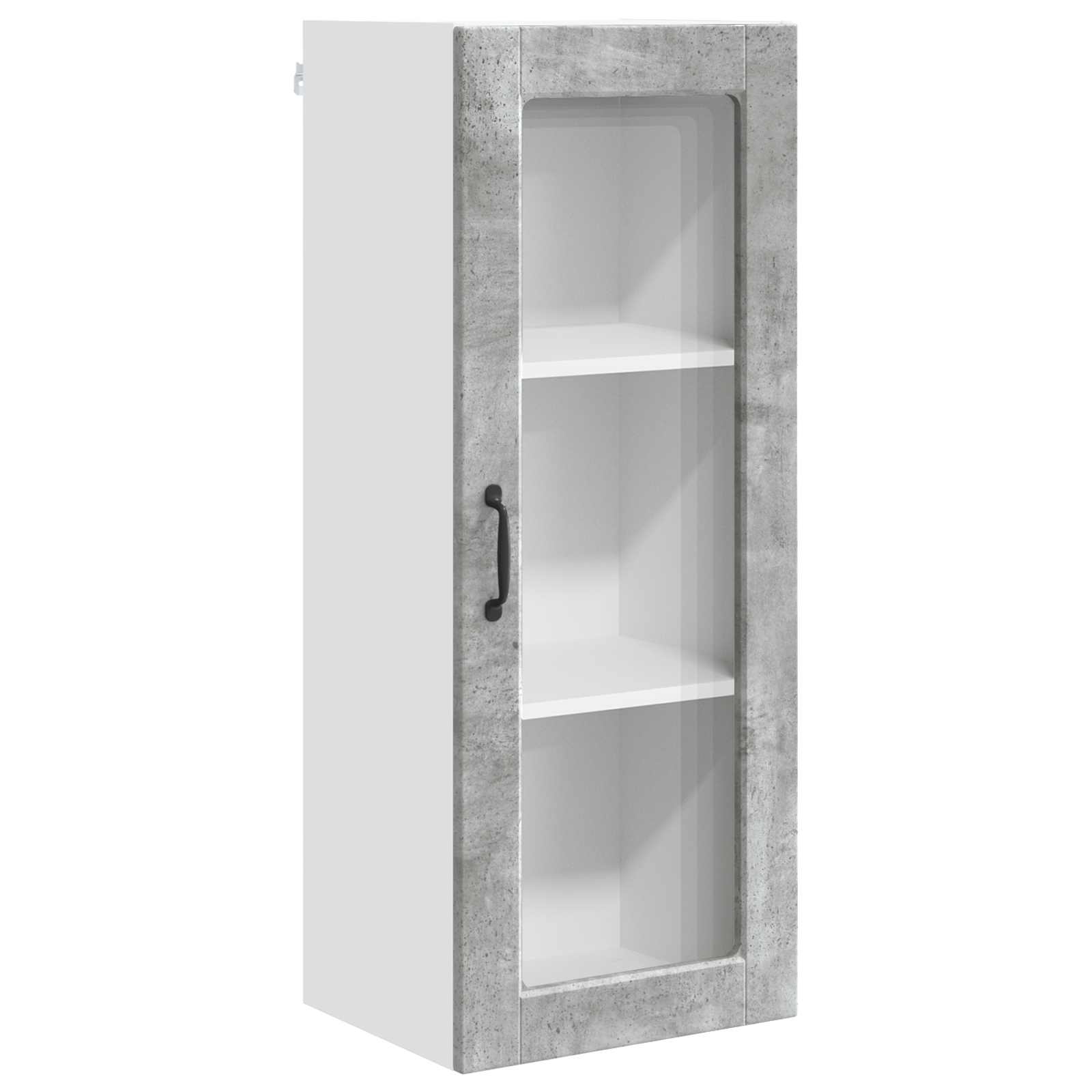 Zidni stakleni ormarić Betonski sivi 40 x 31 x 100 cm