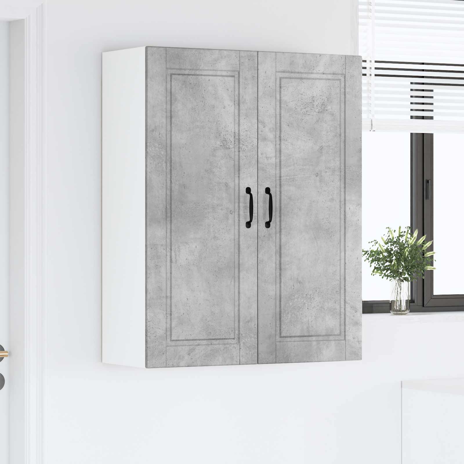 Ormar za Zid Betonski sivi 80 x 31 x 100 cm Konstruirano drvo