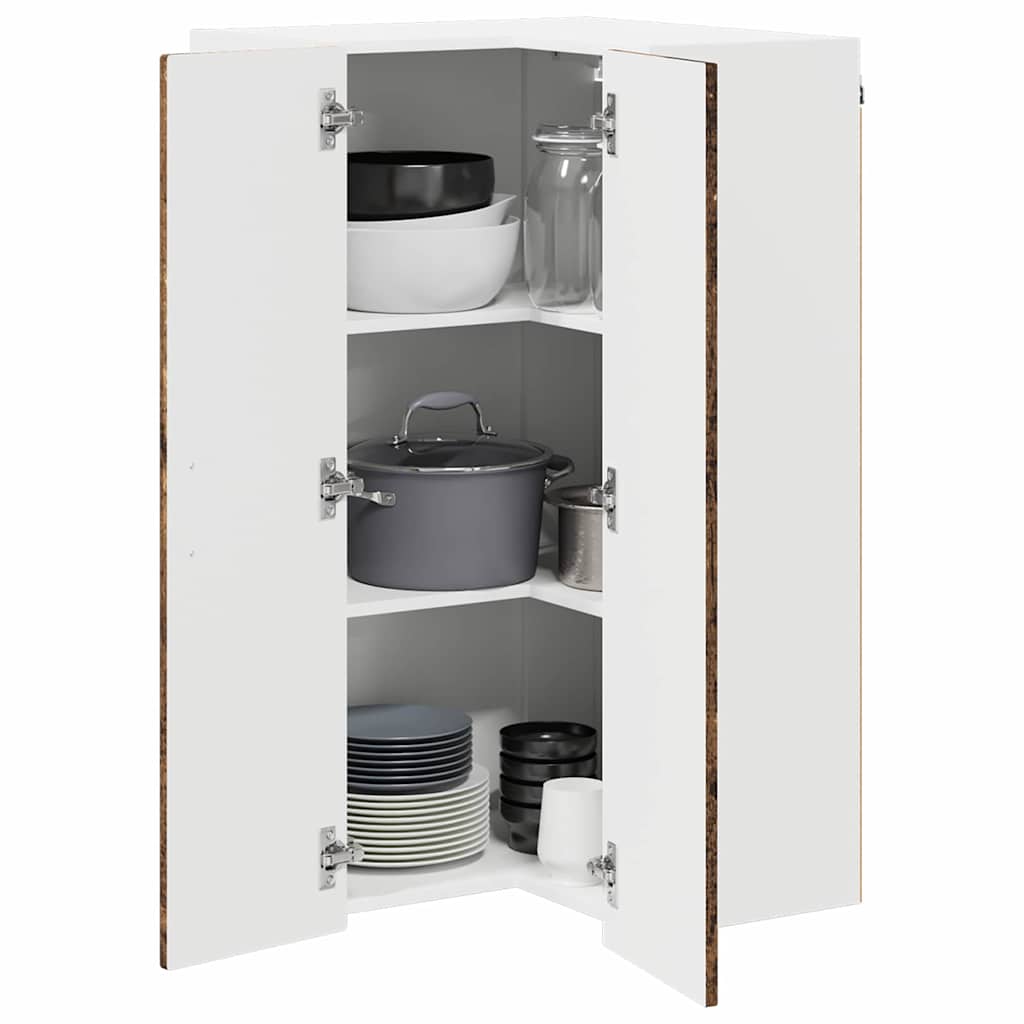 Zidni kutni ormar Staro drvo 57 x 57 x 100 cm Konstruirano drvo