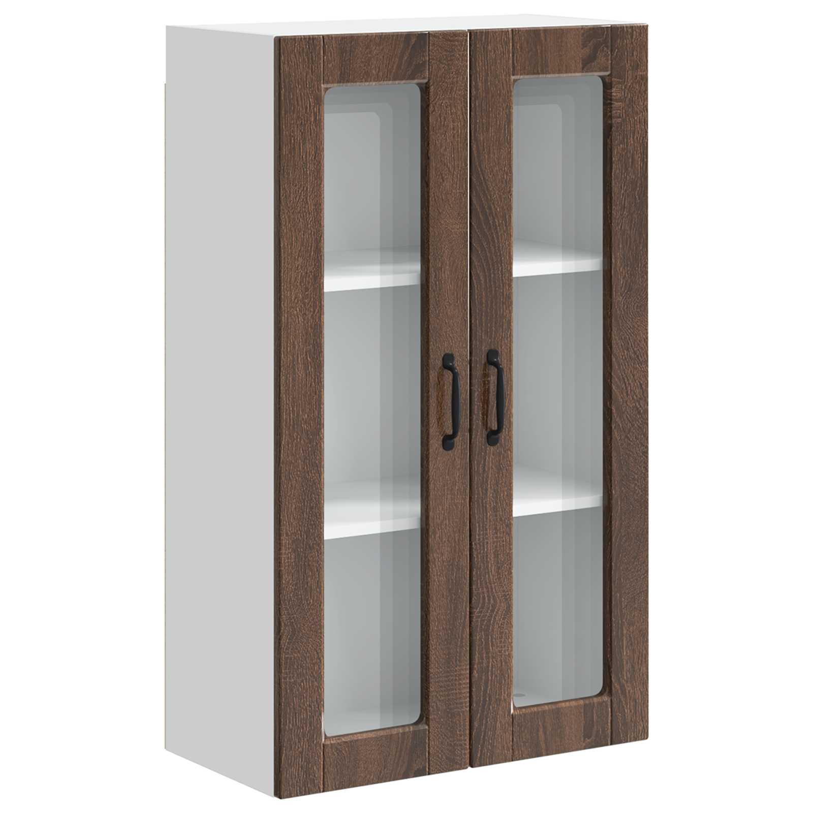 Zidni stakleni ormarić Smeđi hrast 60 x 31 x 100 cm