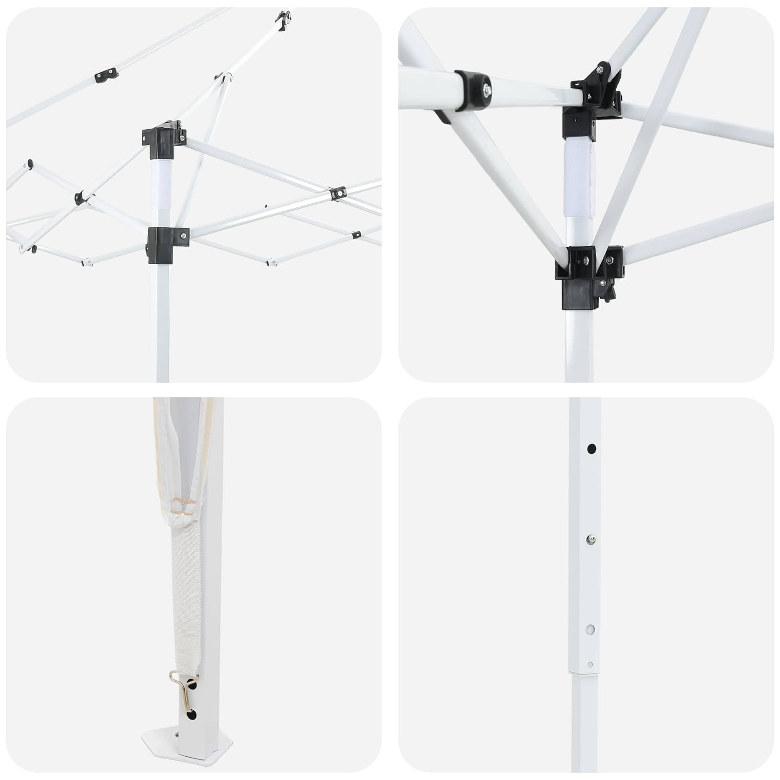 Rastezljivi šator za zabave 195 x 195 x 245 cm Krem