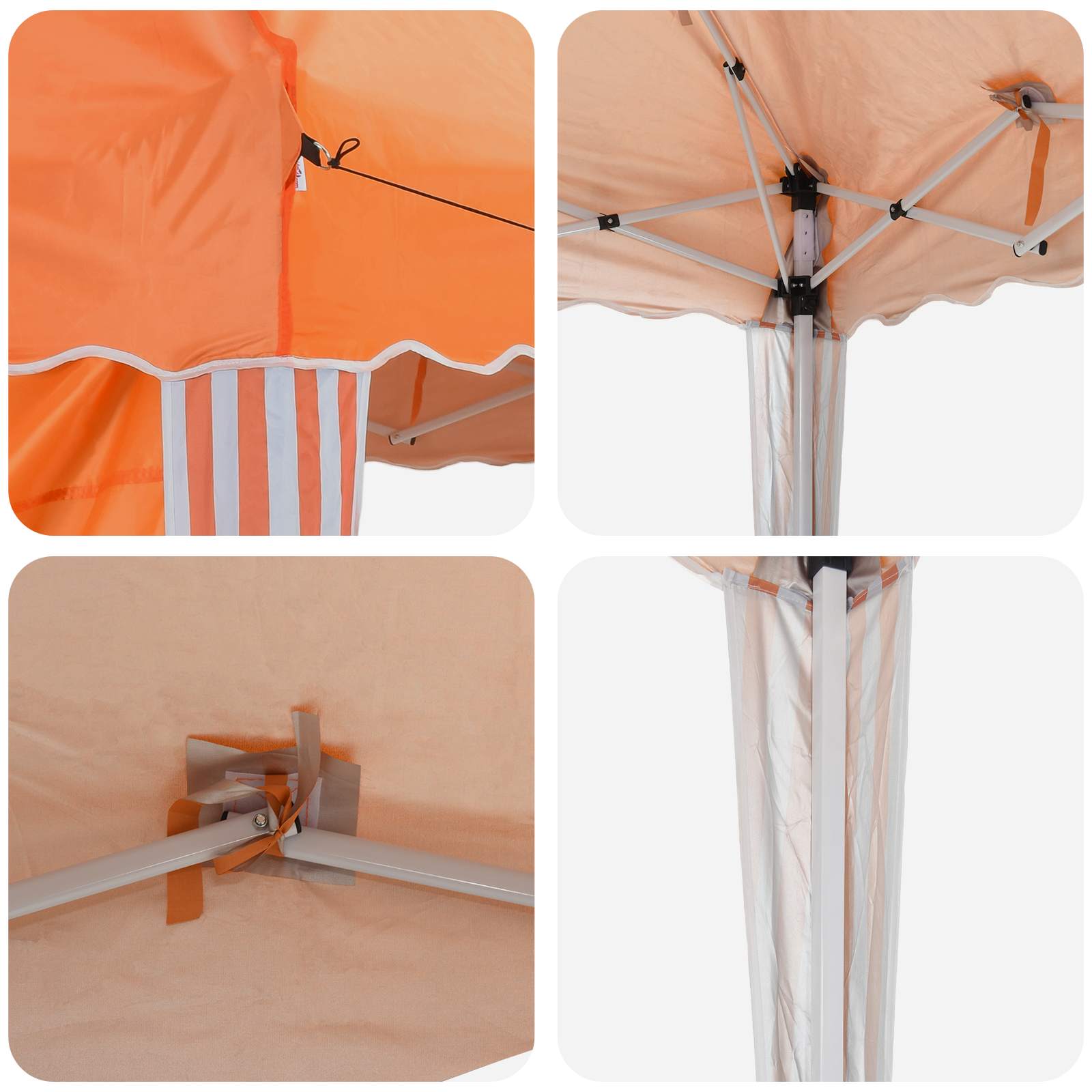 Rastezljivi šator za zabave Narančasta 288 x 288 x 245 cm