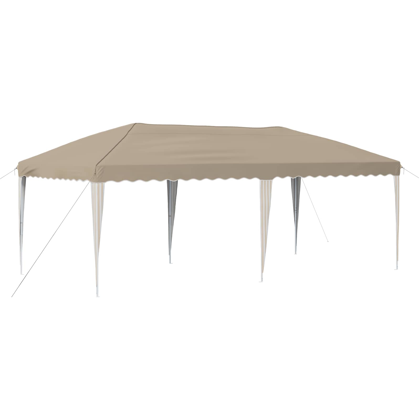 Rastezljivi šator za zabave 575 x 290 x 245 cm Krem