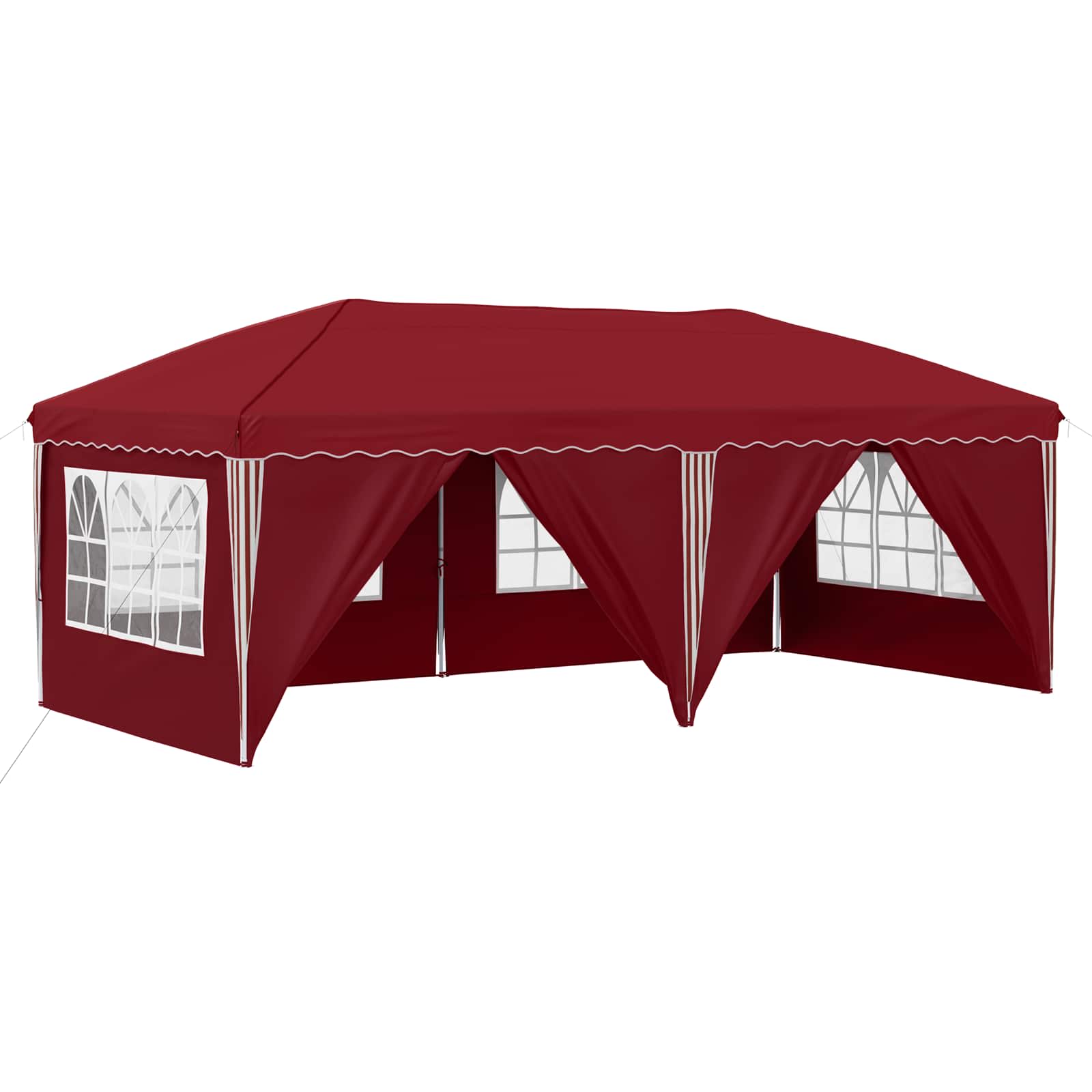 Rastezljivi šator za zabave 575 x 288 x 245 cm Tamno crvena
