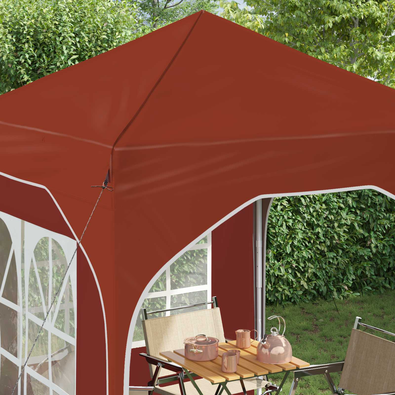 Rastezljivi šator za zabave 192 x 192 x 245 cm Terakota