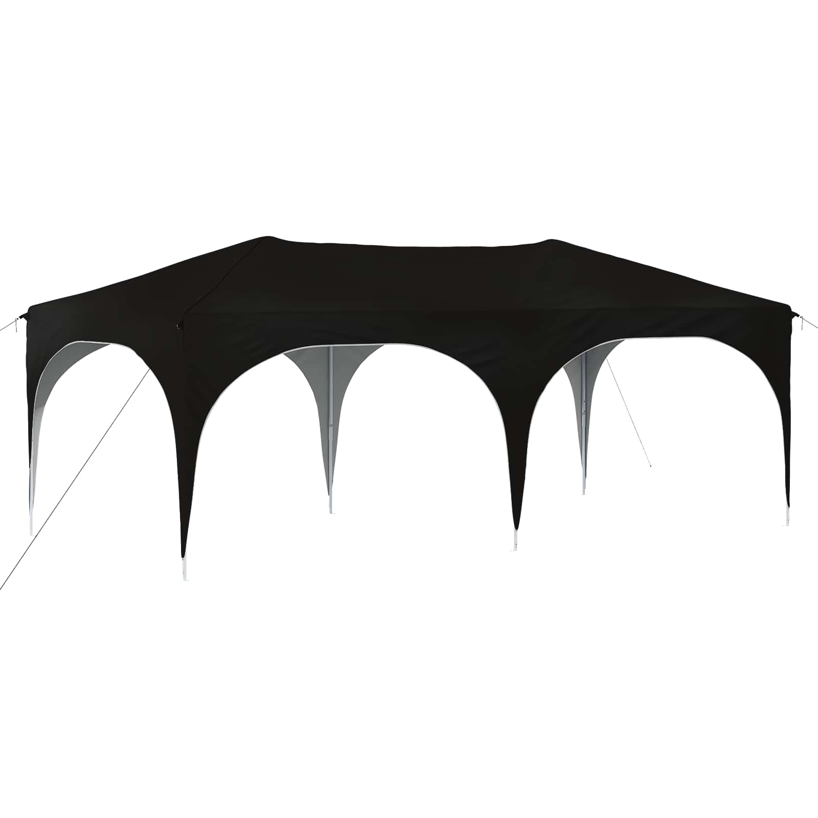 Rastezljivi šator za zabave Crna 575 x 288 x 245 cm