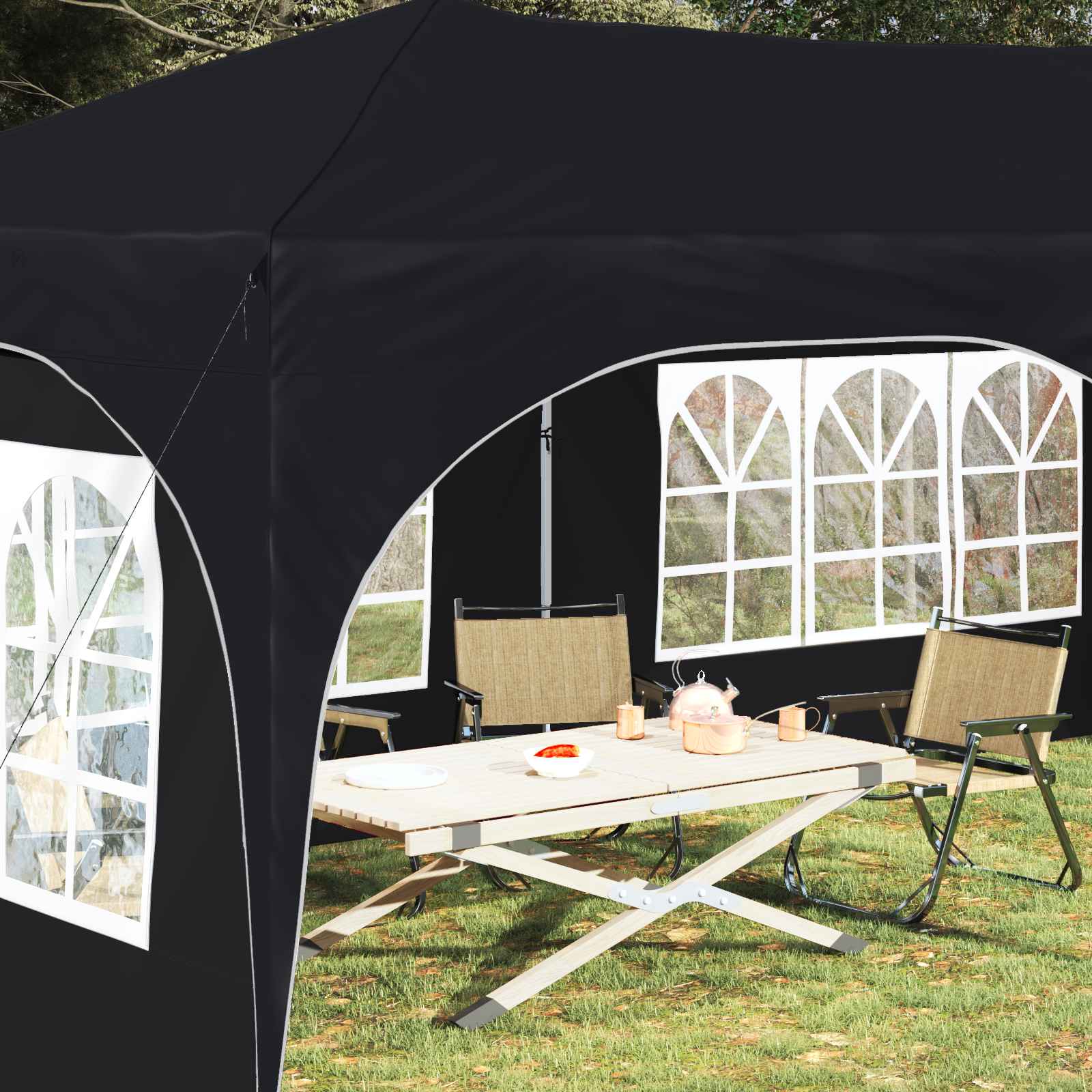 Rastezljivi šator za zabave 575 x 288 x 245 cm Antracit
