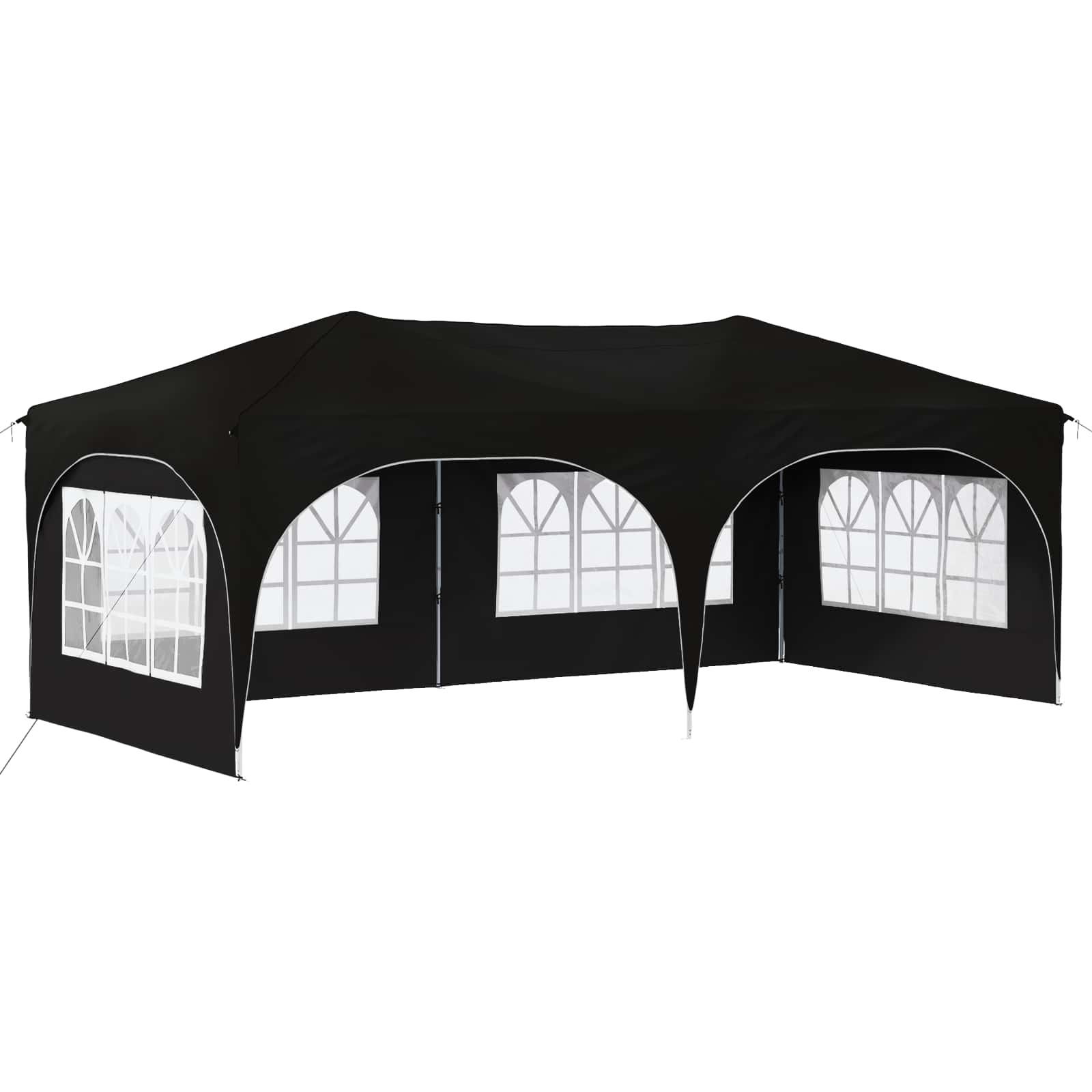 Rastezljivi šator za zabave 575 x 288 x 245 cm Crna
