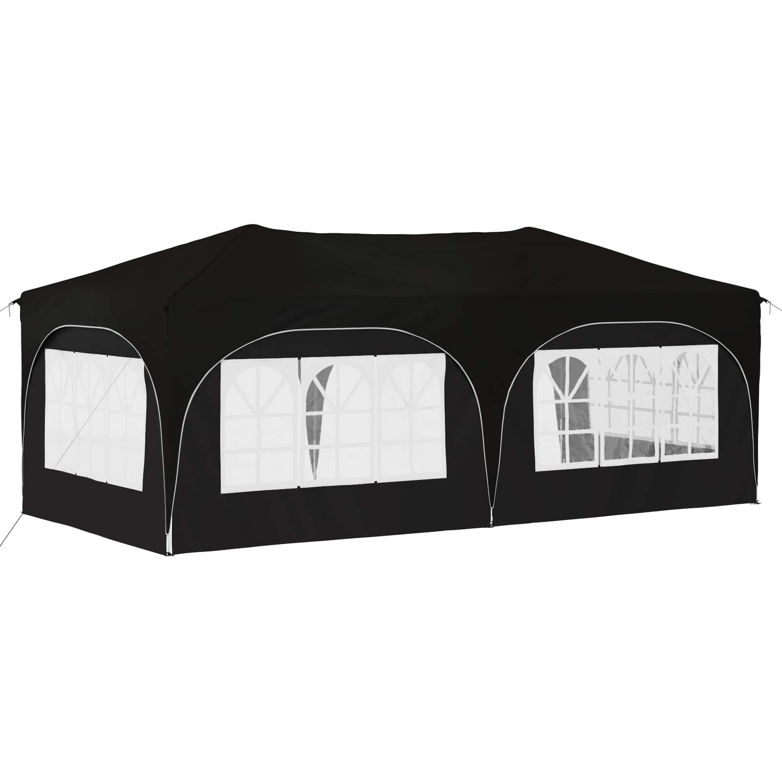 Rastezljivi šator za zabave Crna 575 x 288 x 245 cm