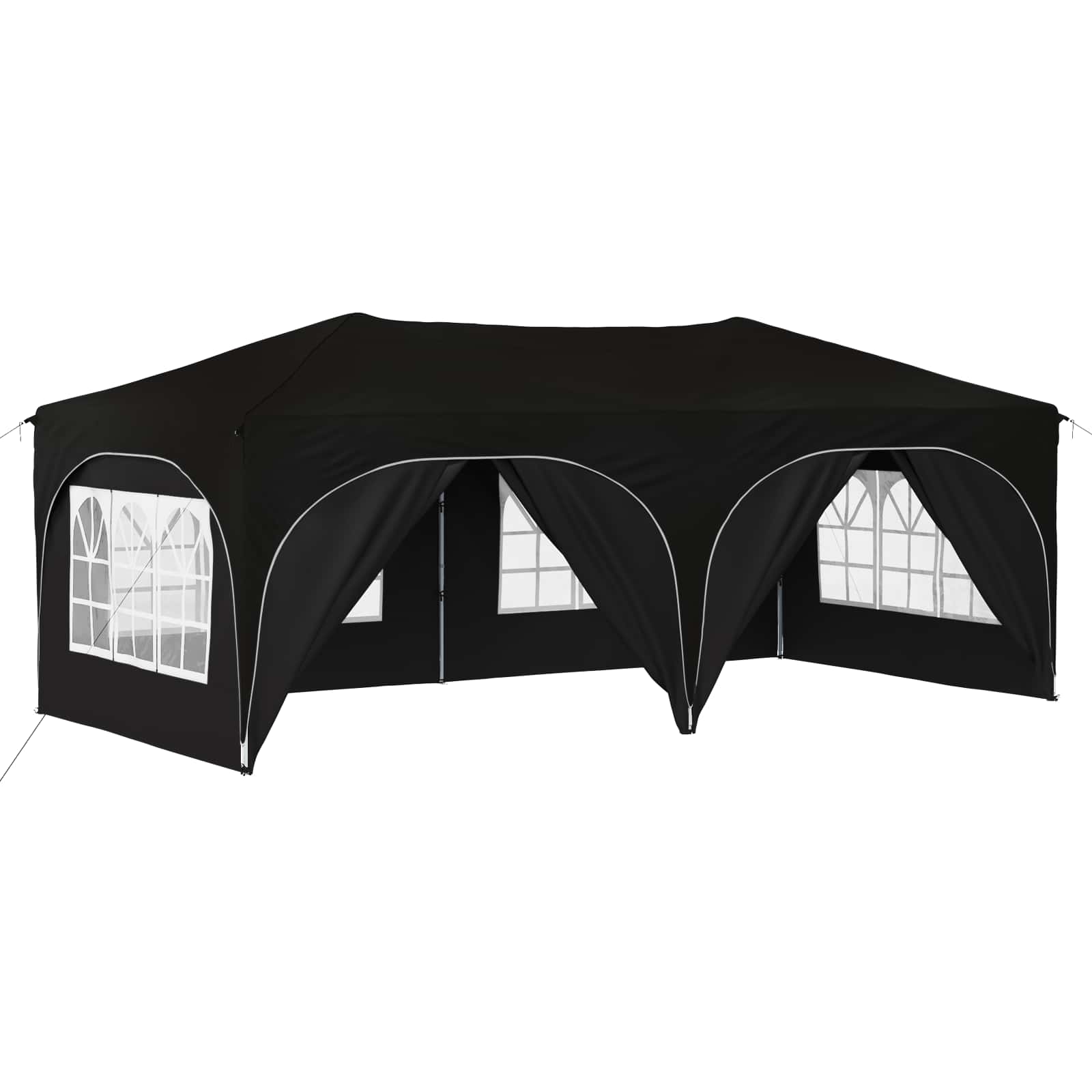 Rastezljivi šator za zabave Crna 575 x 288 x 245 cm
